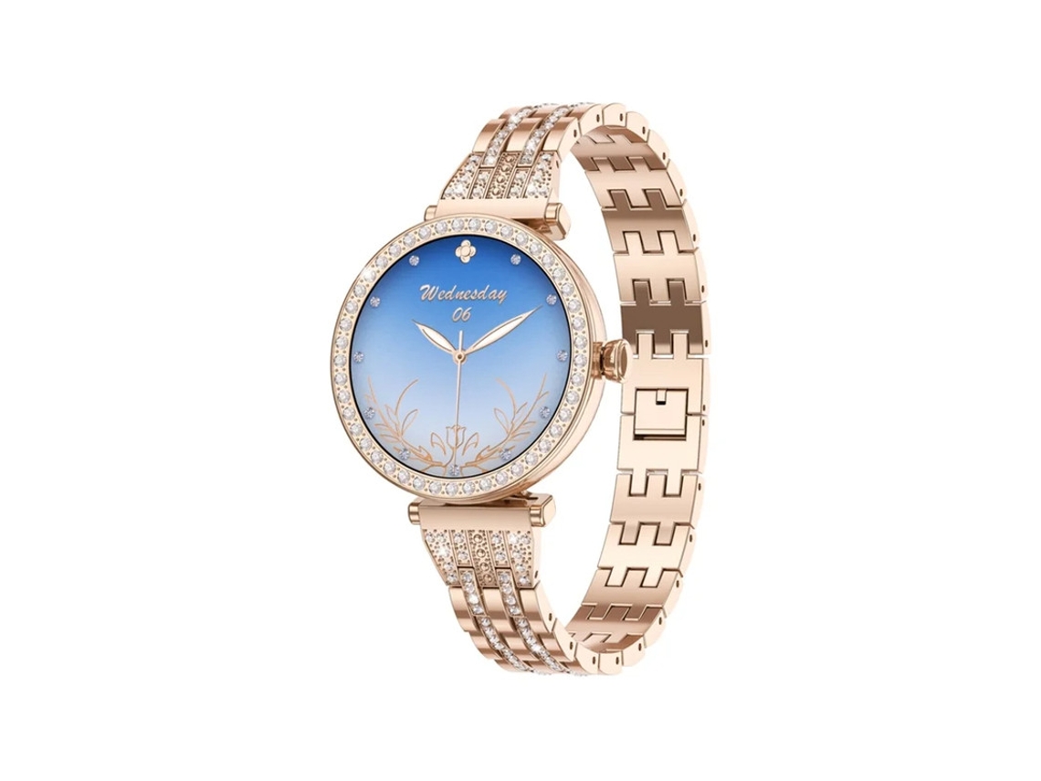 Smartwatch Com Chamada Bluetooth 1.19 Amoled Always On Display Diamond Smartwatch Feminino Com Frequência Cardíaca/spo2/monitor De Sono Yizhood