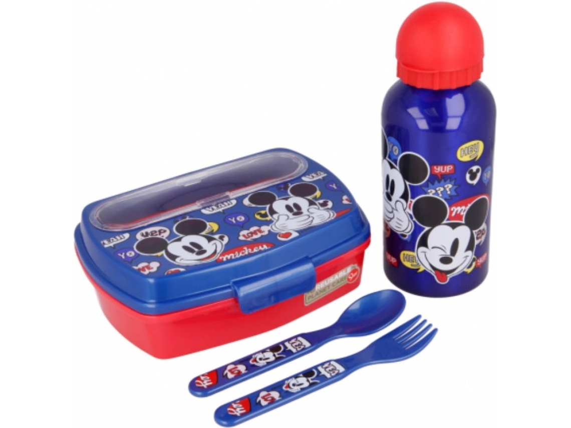 Lancheira MICKEY MOUSE (Azul - Plástico - 7 x 18 x 12 cm)