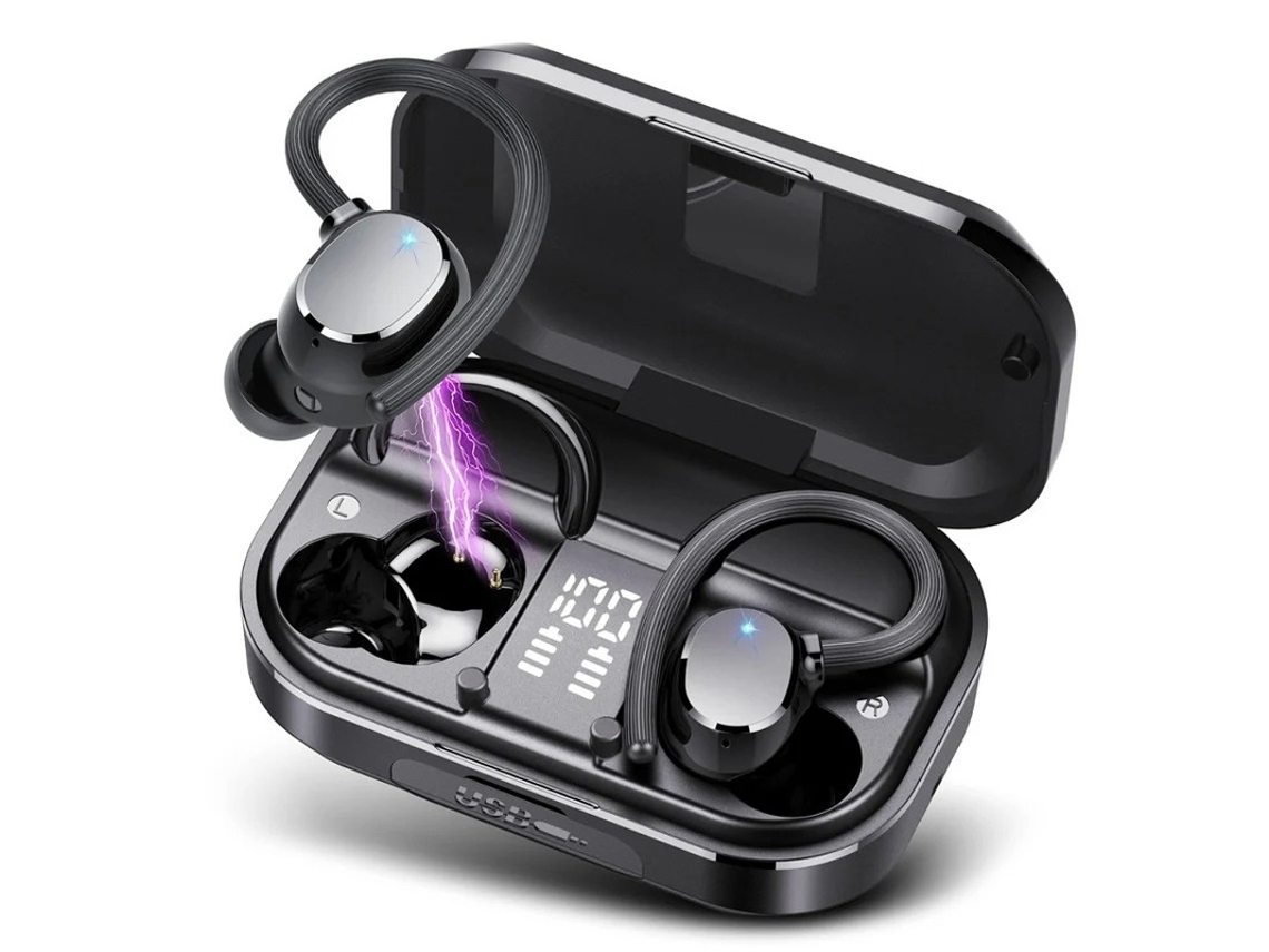 Auriculares Sem Fio Esportivos Playtime Hifi Stereo Deep Bass Bestvite Bluetooth Preto