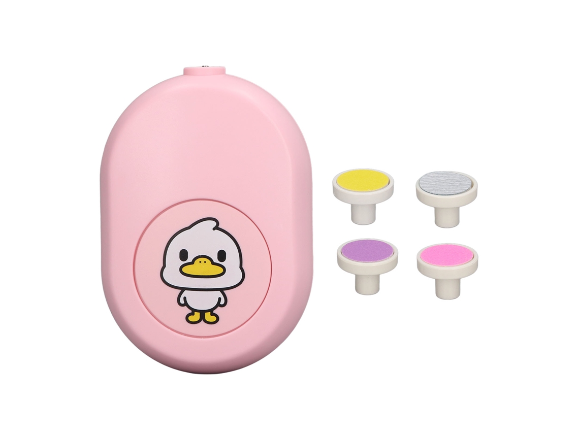 Aparador de Unhas Bebê LAXISCREED com 4 Cabeças de Lixa Rosa