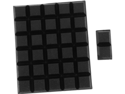 Conjunto De 32 Almofadas Borracha Trapezoidais Antiderrapantes Para Armários Vidro E Móveis Pequenos