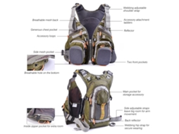 Coleteira De Pesca Fly Mesh Blusea Respirável Outdoor