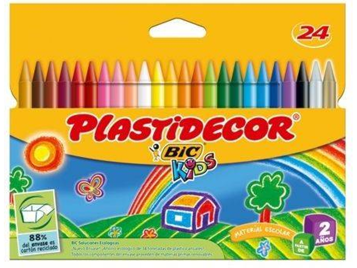 Lápis de Cera BIC Kids Plastidecor (24 Un)