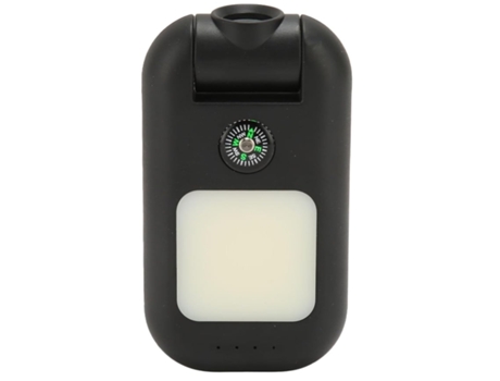 Mini Carregador De Lanterna De Emergência 1000lm Abs Resistente A Impactos Bússola Cob Pequena Lanterna Para Caminhadas Preta