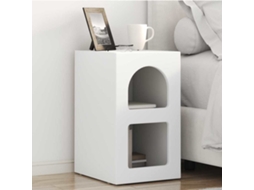 Vidaxl Mesa-de-cabeceira Elst Branco 29,5 X 33,5 X 50 Cm