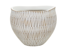 Vaso Stiky Cm Ø 26x20,5 Único / Dourado, Branco