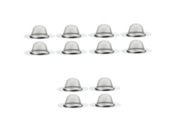 Conjunto De 12 Filtros Redondos De Aço Inoxidável Para Pias De Cozinha E Banheiro.