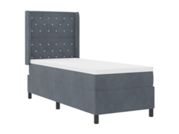 Conjunto 1 Cama Box Vidaxl Cinzento Veludo (80 X 200 Cm)