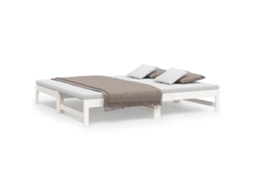 Sofá Cama de Puxar Madeira de Pinho Maciça Branco MAISON EXCLUSIVE (75x190 cm)