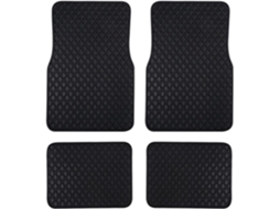 Conjunto de 4 tapetes automotivos impermeáveis com design simples.