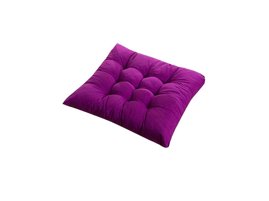 Cojim De Silla De 40x40cm Cor Solido Suave E Grosso Para Decoração De Comedor E Uso Em Casa, Carro E Hotel Morado
