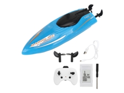 Mali barco de Controle Remoto 2.4g de Alta Velocidade Mini Bote Carregável para Meninos Meninas Adultos Azul