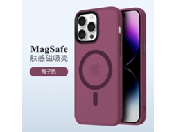 Capa Para Iphone 17 Air Na Cor Ameixa Fosca, Resistente A Quedas E Magnética.