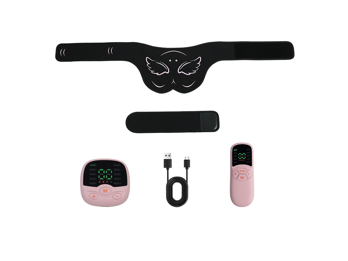 Aparelho Modelador De Glúteos, Massageador Ems Para Glúteos, Unissex P1 Rosa Haste Extensora Sfushos (controle Remoto Incluso)