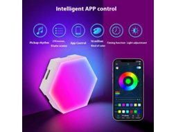 Painéis De Luz Quântica Hexagonal Rgbic Tipo Wifi, 6 Unidades, Faça Você Mesmo, Luzes De Parede De Emenda Com Aplicação De Sincronização De Música E C