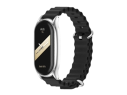 Pulseira De Silicone Respirável Mijobs Plus Para Xiaomi Mi Band 8, Com Design Náutico.