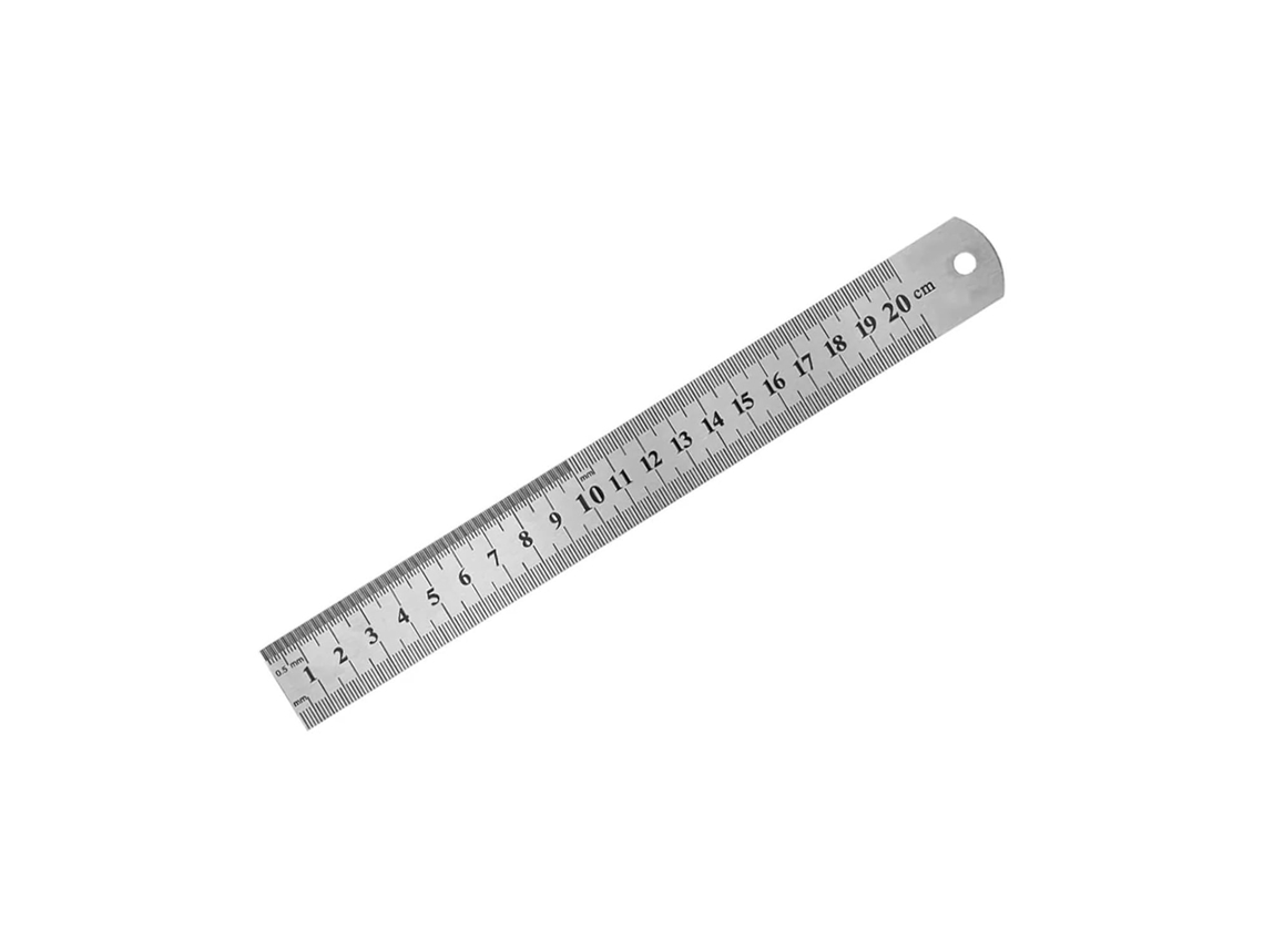 Régua Reta, Régua Métrica Dupla Face Em Aço Inoxidável De 15a 50cm Para Desenho Escritório 200mm