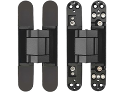 Dobradiças Invisíveis Para Portas, Ocultas Reforçadas, Ajustáveis Em 3d, Pretas, 1 Par