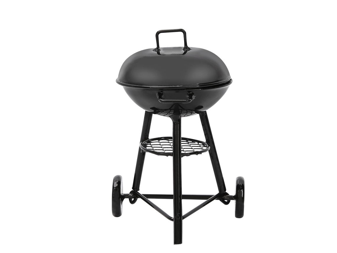 Walshlxq acessório de Casa de Bonecas Mini Forno Redondo Ao Ar Livre Modelo para Churrasco de Bonecas 1:12