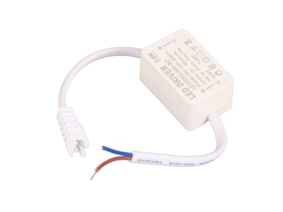 Driver de Led de Corrente Constante 300ma de Alta Potência com Saída Ac 85 265v e Conector Dc 6 12v CHABERLU