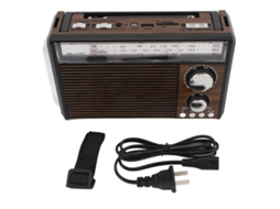 Aetheria rádio Portátil Vintage com Antena Telescópica Fm Am Sw Mp3 Player Bluetooth Lanterna Us Plug 110v