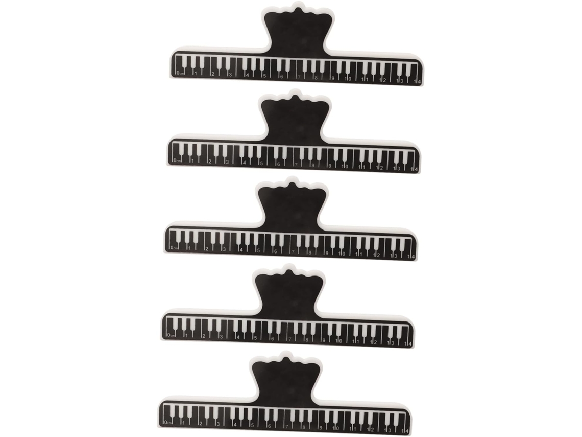 Conjunto de 5 alfinetes Ultechnovo para partituras de piano, em ABS resistente, para joias e acessórios portáteis.