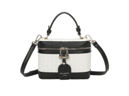 Bolsa De Mão Para Mulher Mini Boxy Bag Estampa Pied-de-poule Com Alça Rígida