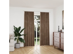 Vidaxl Cortinas Blackout Com Ganchos 2 Pcs 140x225 Cm Veludo Bege