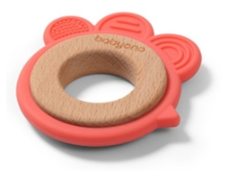 Mordedor de Madeira e Silicone BABY ONO Hen Damasco