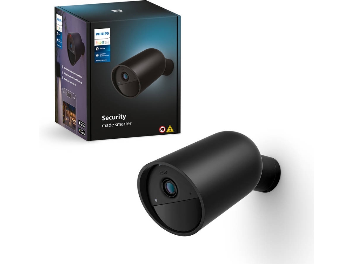 Câmara PHILIPS HUE Secure Bateria - Preto (Outlet Caixa Aberta )