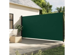 Vidaxl Toldo Lateral Retrátil 200x500 Cm Verde-escuro