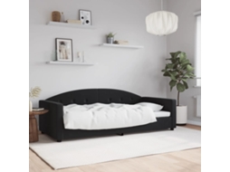 Vidaxl Sofá-cama 90x200 Cm Veludo Preto