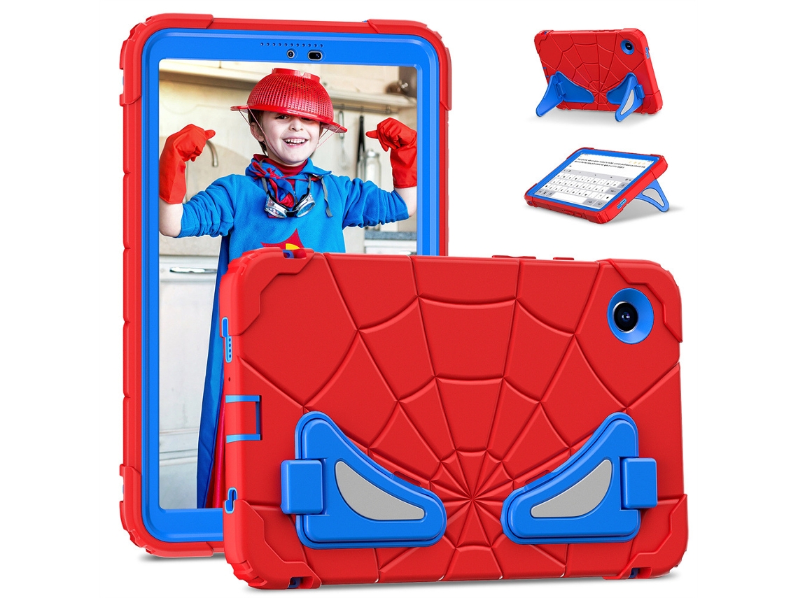 Capa para Samsung Galaxy Tab A7 Lite T220/t225 8.7 Polegadas com Suporte Resistente a Impactos DIGITALLAB Vermelho e Azul