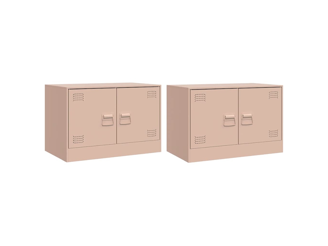Tv Cabinet Set, Tv Cabinet Sets Vidaxl Cor-de-rosa Aço (n/a)