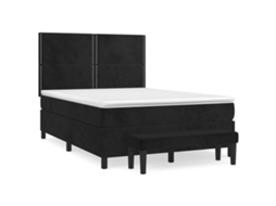Cama com Molas/colchão 140x200 Cm Veludo Preto MAISON EXCLUSIVE