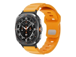 Pulseira De Borracha Fluorocarbonada Com Fecho Reverso E Conector Preto Para Samsung Galaxy Watch Ultra 47mm