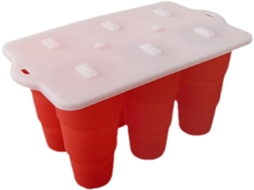 Forma De Gelo Reutilizável Com 6 Cavidades, Dobrável, Ideal Verão, Camping, Sobremesas, Cozinha, Alimentos E Bolos