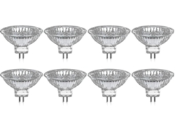 Lurelia Pack De 8 Lâmpadas Halógenas Mr16 Gu5.3 35w 12v 2800k, Regulável, Sem Cintilação