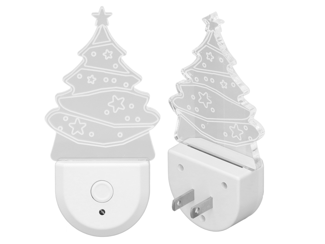 2026 luz Nocturna Led de Árbol de Navidad Con Sensor Crepúsculo a Amanecer Rgb Plug And Play 110v Ee.uu.