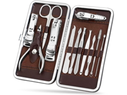 Lurelia Kit De Manicure E Pedicure 12 Peças, Em Aço Inoxidável, Para Cuidados Pessoais