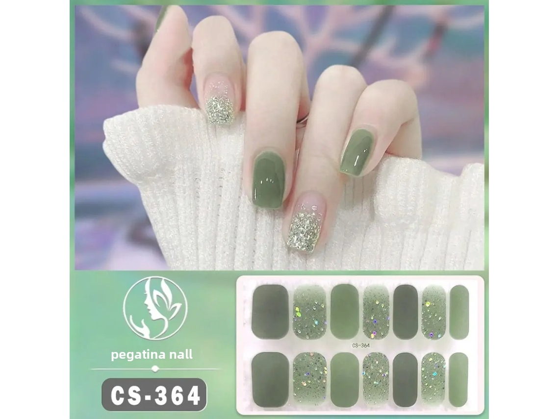 Adesivos de Gel para Unhas Semi curados, Incluindo 14 Peças Autoadesivas. MDUG