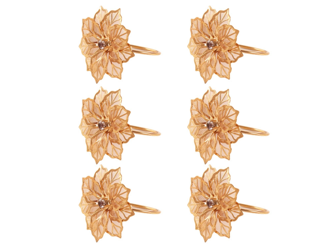 Laxiscreed Conjunto De 6 Anéis Para Guardanapos, Porta Guardanapos Elegante E Durável Para A Sua Mesa