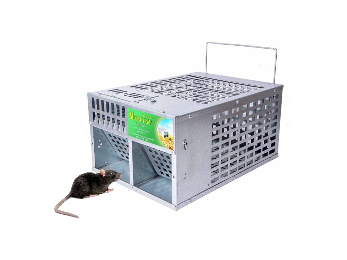 Armadilha Viva para Ratos com Duas Portas, Design em Camadas Reutilizável | S/MARCA