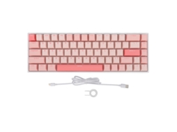 Teclado mecánico de 68 teclas, interruptores rojos, RGB, compacto, cable del 60%, USB para juegos de PC | S/MARCA