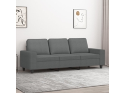 Sofá De 3 Lugares 180 Cm Tecido Cinza Escuro Lovely Home