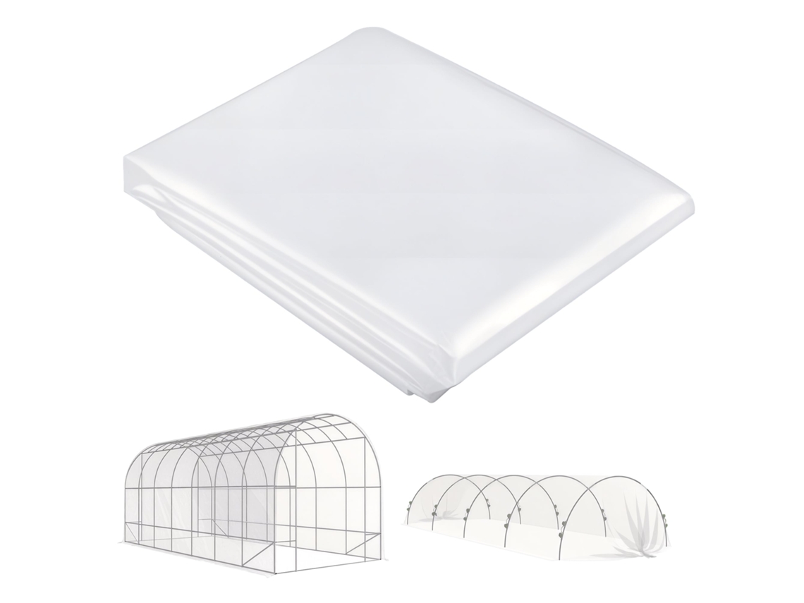 Cobertura de Estufa de Plástico, lona para Proteção de Plantas, resistente a Uv, impermeável, 7x8 M BTFORUS