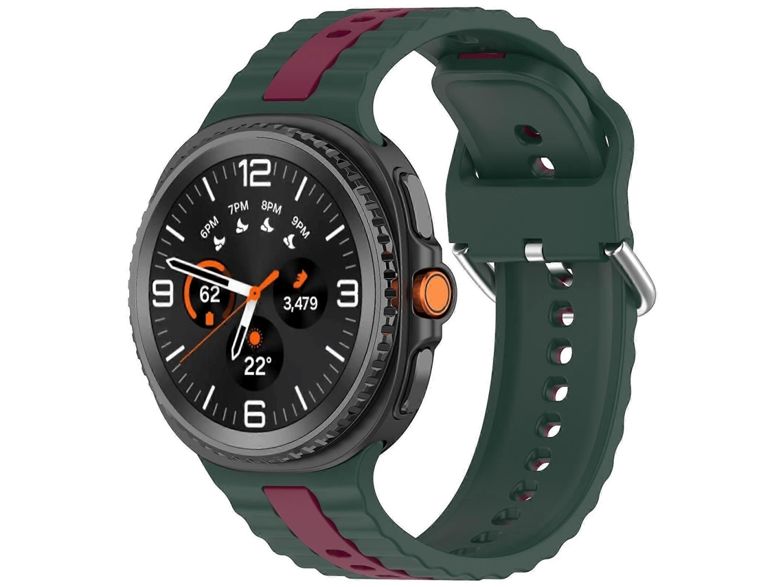 Pulseira Vertical De Silicone Bicolor Para Samsung Galaxy Watch 8 40mm / 44mm