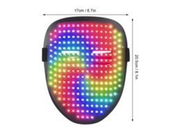 Capa Facial Iluminada Led Com Imagens Móveis E Estáticas