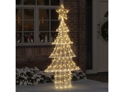 Vidaxl Árvore De Natal 240 Led Branco Quente 150 Cm Acrílo