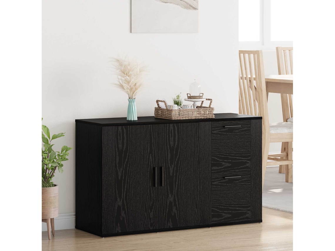 Vidaxl Buffet Carvalho Preto 100 X 33 X 59,5 Cm Derivados De Madeira